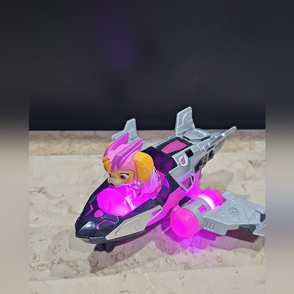 Paw Patrol Skye Pup Action Figure Mighty Movie Jet Lights & Sounds Airplane Toy
